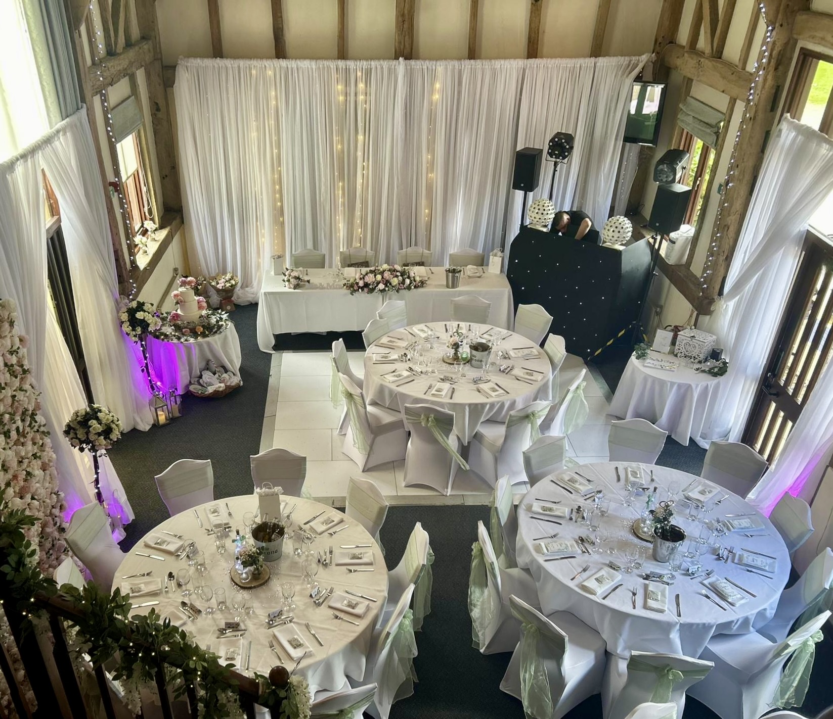 Wedding Reception venue set up